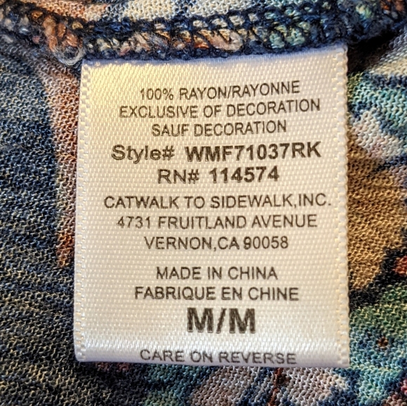 Ro&De Navy floral and paisley boho dress size Med - Picture 7 of 8